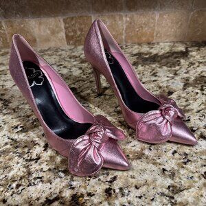 Ted Baker Ryal heeled leather pump shoes metallic pink NWOB size  $225.00 B-4